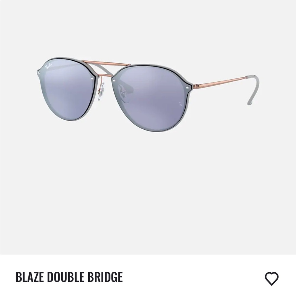 Ray Ban Blaze Double Bridge violet mirror and grey frame